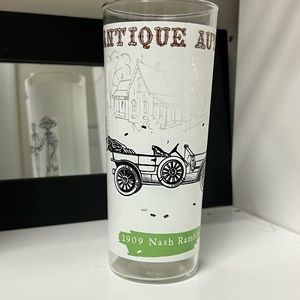 Vintage automobile antique autos “1909 Nash Rambler” Frosted Drinking Glass car